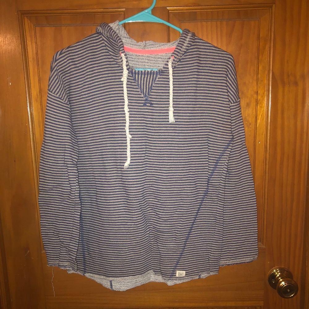 Billabong Striped Hooded Sweatshirt, Size Medium